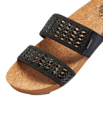 The Reef Womens Cushion Woven Vista Sandals in Black