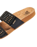 The Reef Womens Cushion Woven Vista Sandals in Black