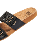 The Reef Womens Cushion Woven Vista Sandals in Black