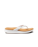 Cushion Cloud Flip Flops in White & Tan