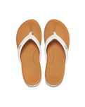 Cushion Cloud Flip Flops in White & Tan