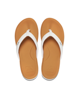 Cushion Cloud Flip Flops in White & Tan