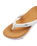 Cushion Cloud Flip Flops in White & Tan