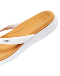 Cushion Cloud Flip Flops in White & Tan