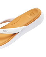 Cushion Cloud Flip Flops in White & Tan