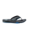 The Reef Mens Fanning Flip Flops in Gunmetal & Ocean