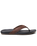 The Reef Mens Cushion Phantom 2.0 Flip Flops in Brown & Black