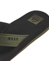 The Reef Mens The Layback Flip Flops in Black & Olive