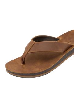 The Reef Mens Ojai Classic Flip Flops in Dark Brown