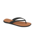 The Reef Womens Water Willow Malibu Flip Flops in Black & Tan