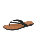 The Reef Womens Water Willow Malibu Flip Flops in Black & Tan