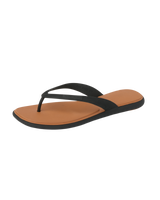 The Reef Womens Water Willow Malibu Flip Flops in Black & Tan