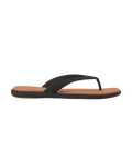 The Reef Womens Water Willow Malibu Flip Flops in Black & Tan