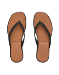 The Reef Womens Water Willow Malibu Flip Flops in Black & Tan