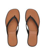 The Reef Womens Water Willow Malibu Flip Flops in Black & Tan