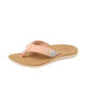 The Reef Womens Santa Ana Flip Flops in Peach & Tan