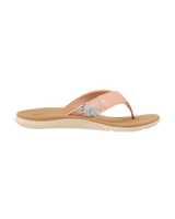 The Reef Womens Santa Ana Flip Flops in Peach & Tan