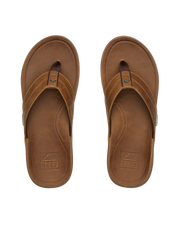 The Reef Mens Leather Offshore Flip Flops in Bronze & Brown