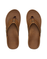 The Reef Mens Leather Offshore Flip Flops in Bronze & Brown
