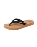 The Reef Womens Baja Sands Flip Flops in Black & Tan