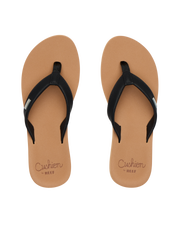 The Reef Womens Baja Sands Flip Flops in Black & Tan