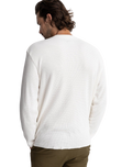 Classic Waffle Knit Jumper in Vintage White