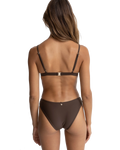 Classic Bralette Bikini Top in Chocolate