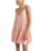 Classic Tiered Mini Dress in Rose
