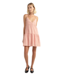 Classic Tiered Mini Dress in Rose