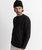 Classic Waffle Knit Sweatshirt in Vintage Black