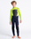The C-Skins Boys Legend 4/3mm Back Zip Wetsuit in Ink Blue, Lime & Flo Red