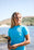 UV Basic Rash Vest in Ocean Blue & White