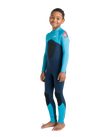 The C-Skins Boys NuWave Legend 3/2mm Back Zip Wetsuit in Bluestone, Blue & Red