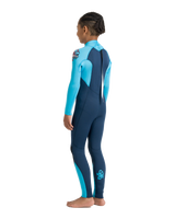 The C-Skins Boys NuWave Legend 3/2mm Back Zip Wetsuit in Bluestone, Blue & Red