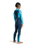 The C-Skins Boys NuWave Legend 3/2mm Back Zip Wetsuit in Bluestone, Blue & Red