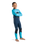 The C-Skins Boys NuWave Legend 3/2mm Back Zip Wetsuit in Bluestone, Blue & Red