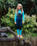 The C-Skins Boys NuWave Legend 3/2mm Back Zip Wetsuit in Bluestone, Blue & Red