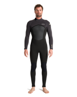 The C-Skins Mens NuWave Legend 4/3mm Back Zip Wetsuit in Black, Meteor & Yellow