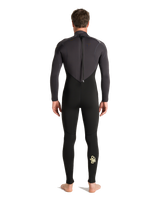 The C-Skins Mens NuWave Legend 4/3mm Back Zip Wetsuit in Black, Meteor & Yellow