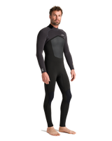 The C-Skins Mens NuWave Legend 4/3mm Back Zip Wetsuit in Black, Meteor & Yellow