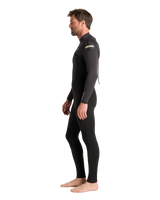 The C-Skins Mens NuWave Legend 4/3mm Back Zip Wetsuit in Black, Meteor & Yellow