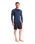Nuwave Basics Long Sleeve Rash Vest in Bluestone