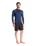 Nuwave Basics Long Sleeve Rash Vest in Bluestone