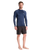 Nuwave Basics Long Sleeve Rash Vest in Bluestone
