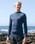 Nuwave Basics Long Sleeve Rash Vest in Bluestone