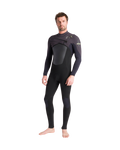 NuWave Rewired 4/3mm Chest Zip Wetsuit in Black & Black X & Meteor X