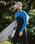 The C-Skins Mens NuWave Session 3/2mm Chest Zip Wetsuit in Black, Steel Blue & Lime