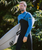 The C-Skins Mens NuWave Session 3/2mm Chest Zip Wetsuit in Black, Steel Blue & Lime