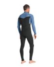 The C-Skins Mens NuWave Session 3/2mm Chest Zip Wetsuit in Black, Steel Blue & Lime