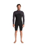 NuWave Session 3/2mm Chest Zip Spring Wetsuit in Black, Meteor X & Petrol
